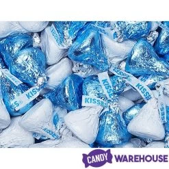 Hershey's Kisses Color Combo - Light Blue And White: 800-Piece Box -Snack Store hershey s kisses color combo light blue and white 800 piece box candy warehouse 4