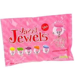 Jazzy Jewels Candy Rings: 30-Piece Bag -Snack Store jazzy jewels candy rings 30 piece bag candy warehouse 10