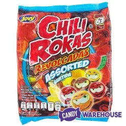 Jovy Chili Rokas Revolcadas Hard Candy - Assorted: 65-Piece Bag -Snack Store jovy chili rokas revolcadas hard candy assorted 65 piece bag candy warehouse 4
