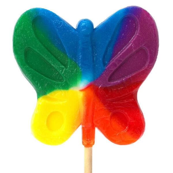 Jumbo 2.5-Ounce Butterfly Lollipops - Primary Colors: 16-Piece Box 1 Jumbo 2.5-Ounce Butterfly Lollipops - Primary Colors: 16-Piece Box