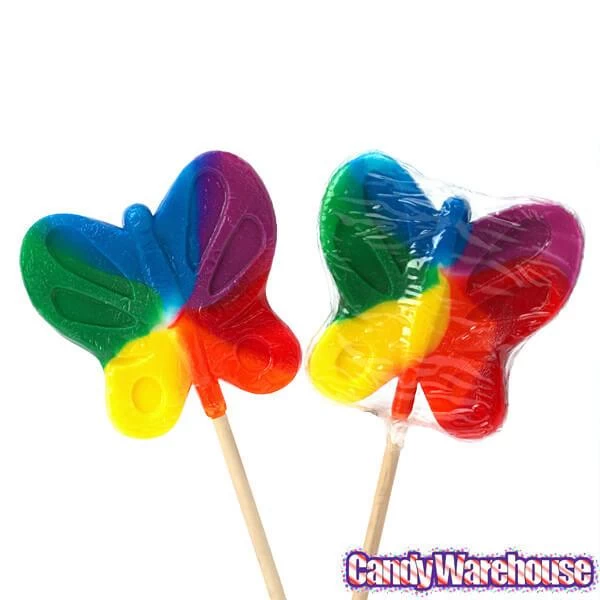 Jumbo 2.5-Ounce Butterfly Lollipops - Primary Colors: 16-Piece Box 2 Jumbo 2.5-Ounce Butterfly Lollipops - Primary Colors: 16-Piece Box - Image 2