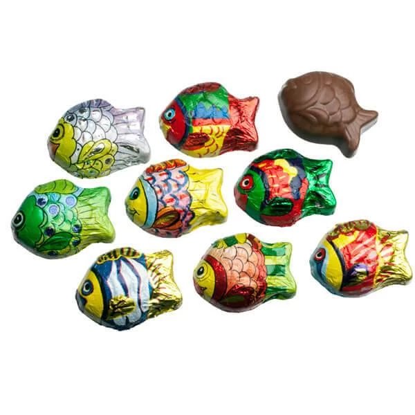 Madelaine Foiled Milk Chocolate Tropical Fish: 5LB Bag 1 Madelaine Foiled Milk Chocolate Tropical Fish: 5LB Bag