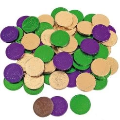 Mardi Gras Chocolate Coins Candy: 60-Piece Bag 8 Mardi Gras Chocolate Coins Candy: 60-Piece Bag -Snack Store mardi gras chocolate coins candy 60 piece bag candy warehouse 4