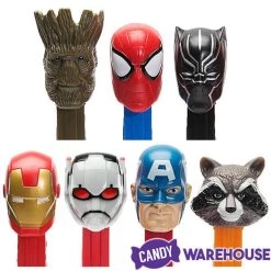 Marvel Avengers PEZ Candy Packs: 12-Piece Display -Snack Store marvel avengers pez candy packs 12 piece display candy warehouse 3