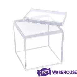 Mini Acrylic Favor Boxes - 5-Ounce Cube With Lid: 12-Piece Set -Snack Store mini acrylic favor boxes 5 ounce cube with lid 12 piece set candy warehouse 6