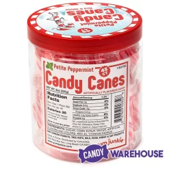 Mini Candy Canes - Red And White: 45-Piece Jar -Snack Store mini candy canes red and white 45 piece jar candy warehouse 6