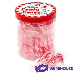Mini Candy Canes - Red And White: 45-Piece Jar -Snack Store mini candy canes red and white 45 piece jar candy warehouse 8