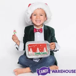 Mini Candy Canes - Red, Green, And White: 100-Piece Tub -Snack Store mini candy canes red green and white 100 piece tub candy warehouse 3