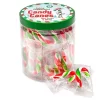 Mini Candy Canes - Red, Green, And White: 45-Piece Jar