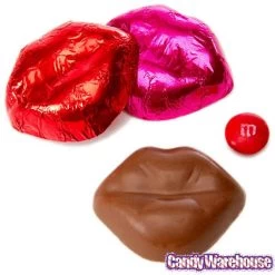 Pink & Red Foiled Chocolate Lips: 4LB Bag -Snack Store pink and red foiled chocolate lips 4lb bag candy warehouse 3 fc0528bb 16c6 424b b548 319bd1d53cb9