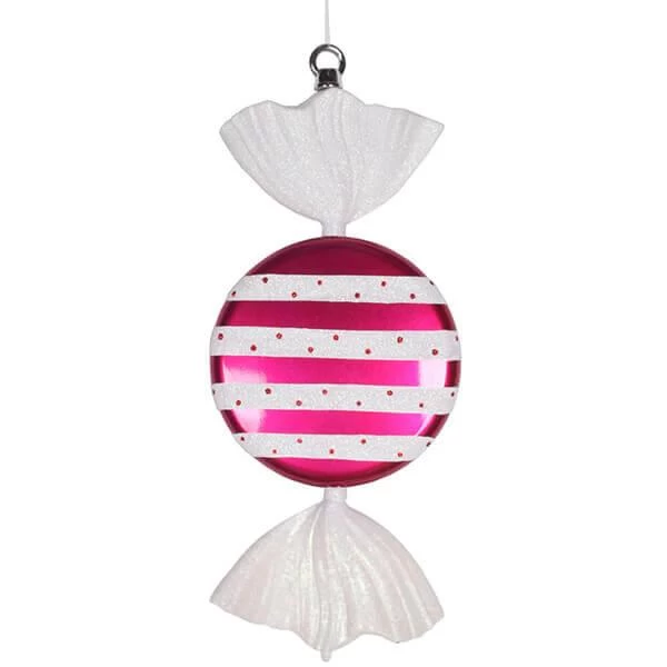 Pink And White Stripe Candy Ornament - 13 Inch 1 Pink And White Stripe Candy Ornament - 13 Inch