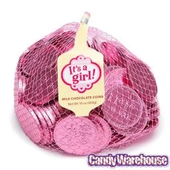 Pink Foiled Baby Girl Milk Chocolate Coins: 1LB Bag -Snack Store pink foiled baby girl milk chocolate coins 1lb bag candy warehouse 3 cd30f28c 6e88 434e bc13 30ea3ee8a5be