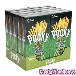Pocky - Green Tea Cream Covered Biscuit Sticks Packs: 10-Piece Box -Snack Store pocky green tea cream covered biscuit sticks packs 10 piece box candy warehouse 3