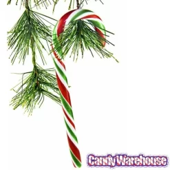 Red - White - Green Peppermint Candy Canes: 18-Piece Box -Snack Store red white green peppermint candy canes 18 piece box candy warehouse 3