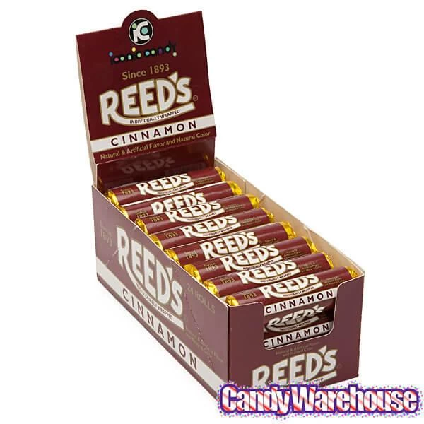 Reed's Hard Candy Rolls - Cinnamon: 24-Piece Box 2 Reed's Hard Candy Rolls - Cinnamon: 24-Piece Box - Image 2