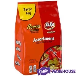 Reese's Peanut Butter Cups And Kit Kat Miniatures Bulk Candy: 2LB Bag -Snack Store reese s peanut butter cups and kit kat miniatures bulk candy 2lb bag candy warehouse 3