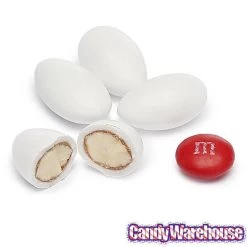 Sconza Jordan Almonds - White: 5LB Bag -Snack Store sconza jordan almonds white 5lb bag candy warehouse 3