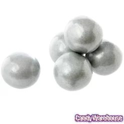 Silver 1-Inch Gumballs: 2LB Bag -Snack Store silver 1 inch gumballs 2lb bag candy warehouse 3