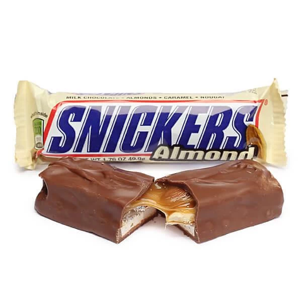 Snickers Almond Candy Bars: 24-Piece Box 1 Snickers Almond Candy Bars: 24-Piece Box