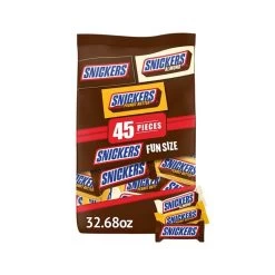 Snickers Fun Size Candy Bars Assortment: 45-Piece Bag -Snack Store snickers fun size candy bars assortment 45 piece bag candy warehouse 7