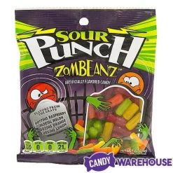 Sour Punch Zombeanz Gummy Candy: 2LB Box 5 Sour Punch Zombeanz Gummy Candy: 2LB Box -Snack Store sour punch zombeanz gummy candy 2lb box candy warehouse 3