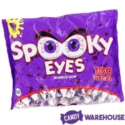 Spooky Eyes Bubble Gum Eyeballs - Wrapped: 100-Piece Bag -Snack Store spooky eyes bubble gum eyeballs wrapped 100 piece bag candy warehouse 4