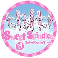 Sweet Spindles Mini Hard Candy Sticks - Cherry: 50-Piece Jar -Snack Store sweet spindles mini hard candy sticks cherry 50 piece jar candy warehouse 4