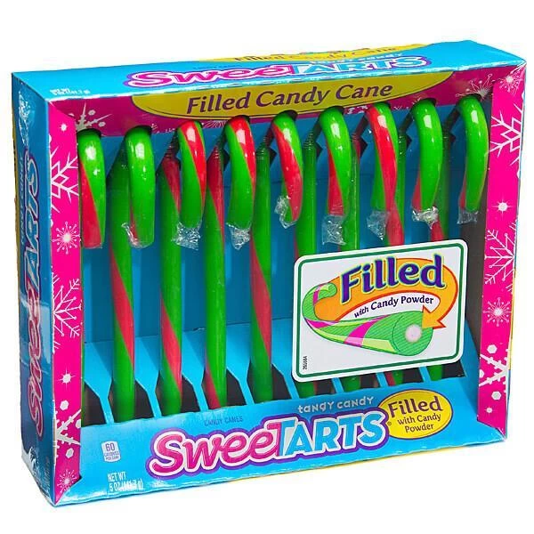 SweeTarts Filled Candy Canes: 12-Piece Box 1 SweeTarts Filled Candy Canes: 12-Piece Box