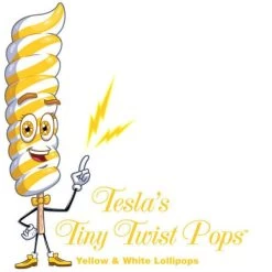 Tesla's Tiny Twist Pops - Lemon: 48-Piece Jar -Snack Store tesla s tiny twist pops lemon 48 piece jar candy warehouse 5