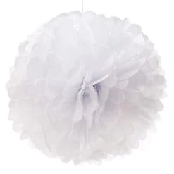 Tissue Paper 14-Inch Pom Pom - White