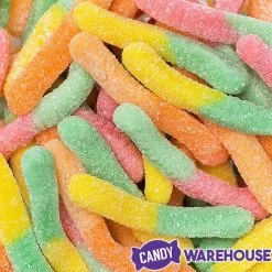 Trolli Sour Brite Crawlers Gummy Worms - Tropical: 9-Ounce Bag -Snack Store trolli sour brite crawlers gummy worms tropical 9 ounce bag candy warehouse 5