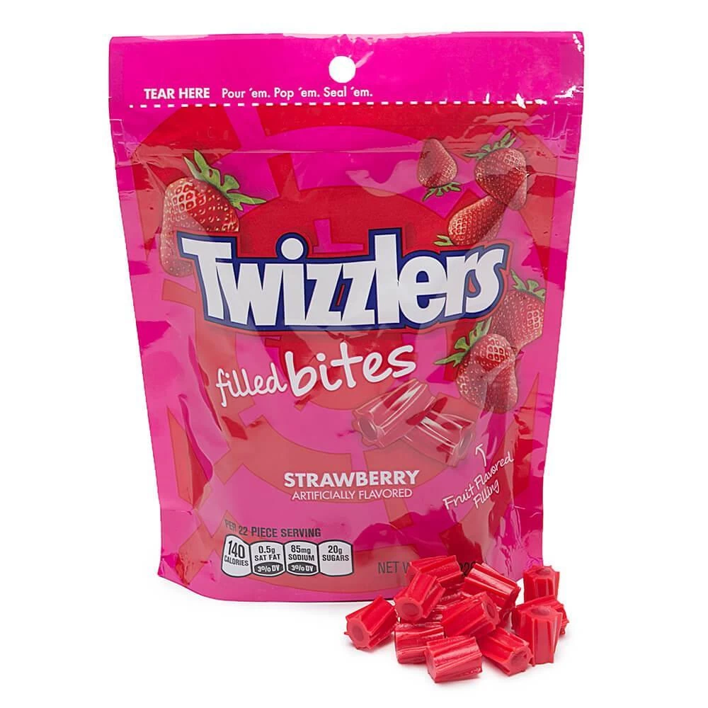 Twizzlers Licorice Filled Bites - Strawberry: 8-Ounce Bag 1 Twizzlers Licorice Filled Bites - Strawberry: 8-Ounce Bag
