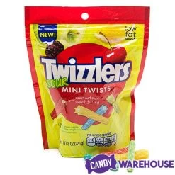 Twizzlers Sour Mini Twists Licorice Candy: 8-Ounce Bag 7 Twizzlers Sour Mini Twists Licorice Candy: 8-Ounce Bag -Snack Store twizzlers sour mini twists licorice candy 8 ounce bag candy warehouse 4