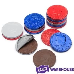 USA Patriotic Foiled Milk Chocolate Coins: 1LB Bag -Snack Store usa patriotic foiled milk chocolate coins 1lb bag candy warehouse 4