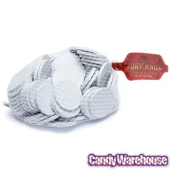 White Foiled Milk Chocolate Coins: 1LB Bag -Snack Store white foiled milk chocolate coins 1lb bag candy warehouse 3